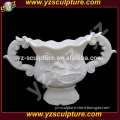 beautiful small pure white marble flowerpot for home decoration